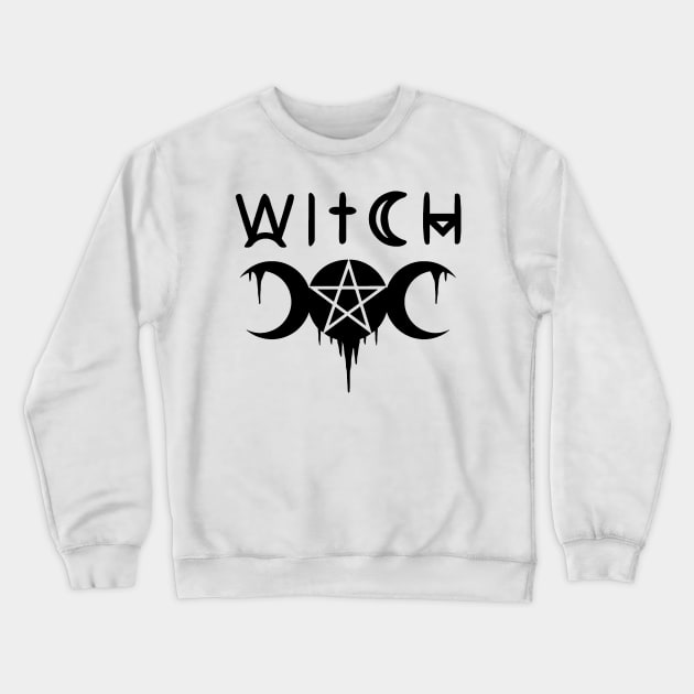 WICCA, WITCHY, WITCHCRAFT,  THE TRIPLE MOON Crewneck Sweatshirt by Tshirt Samurai